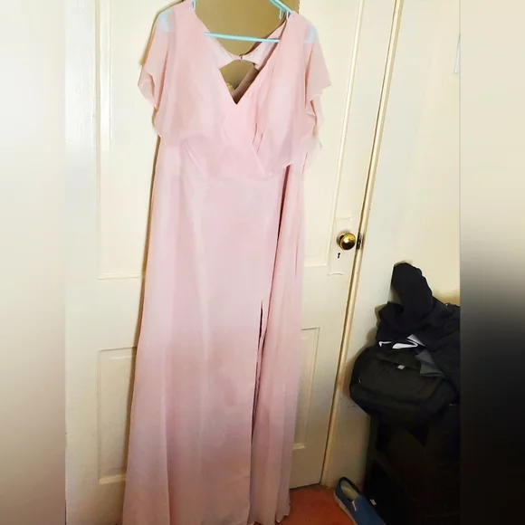 Azazie | Dresses | Azazie Blushing Pink Bridesmaid Dress Size A2 | Poshmark